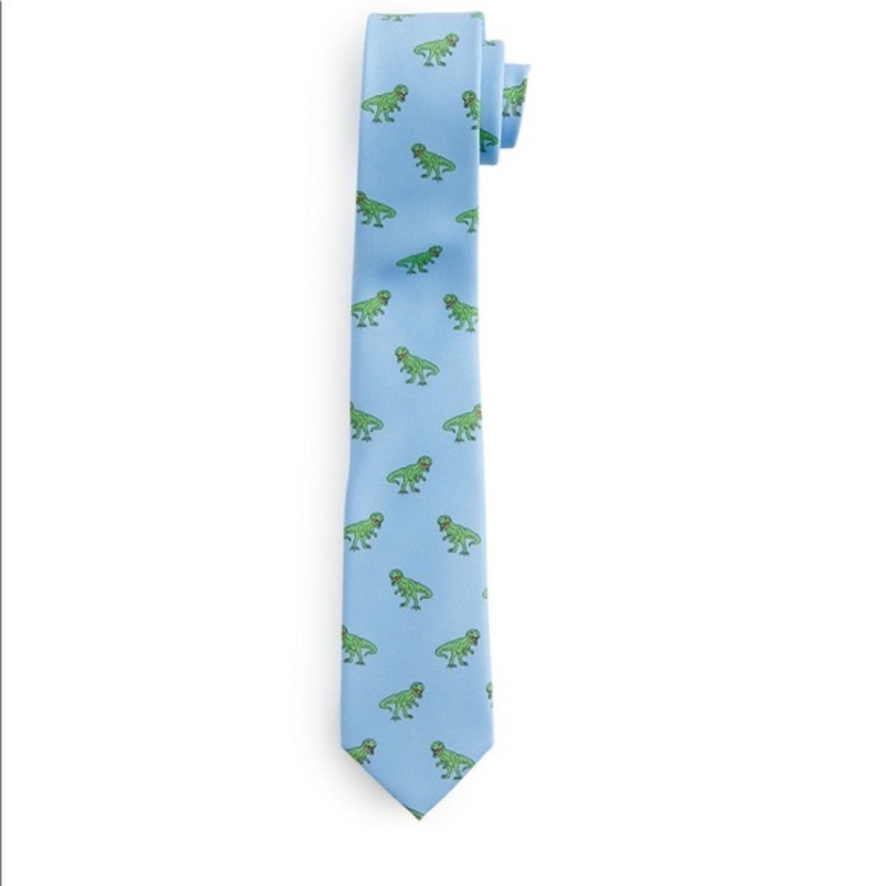 Chaps Boys Solid Dinosaur Print 48” Tie